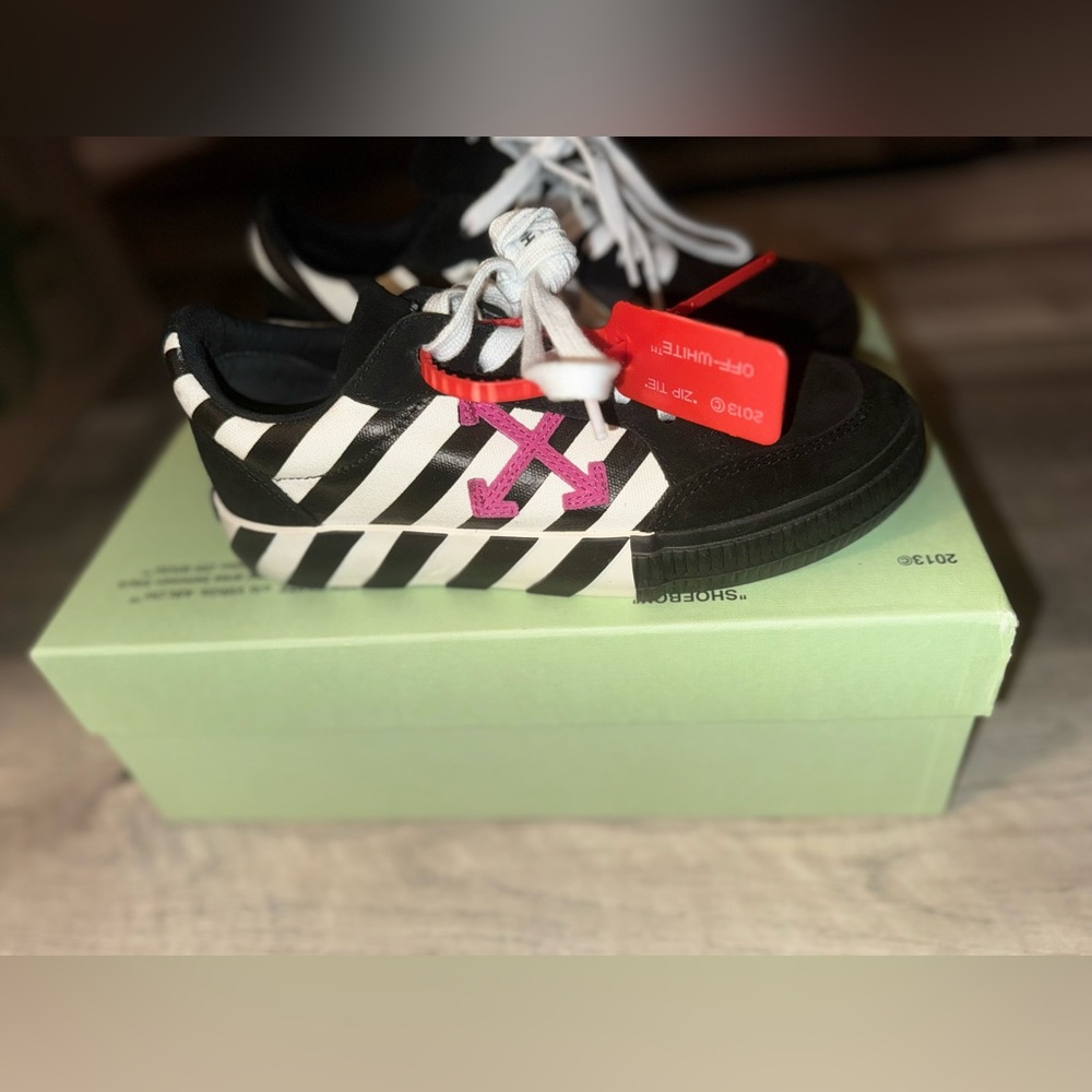 Off White Vulcanized Sneakers